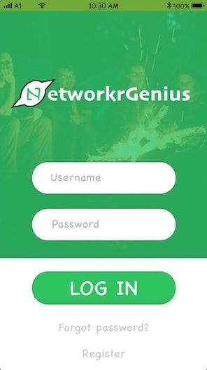 Demo YouTube video clip of a prototype app called NetworkrGenius!